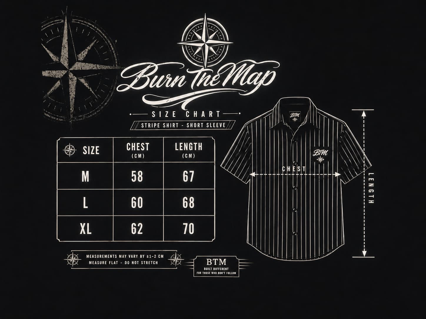 Short sleeve stripe shirt