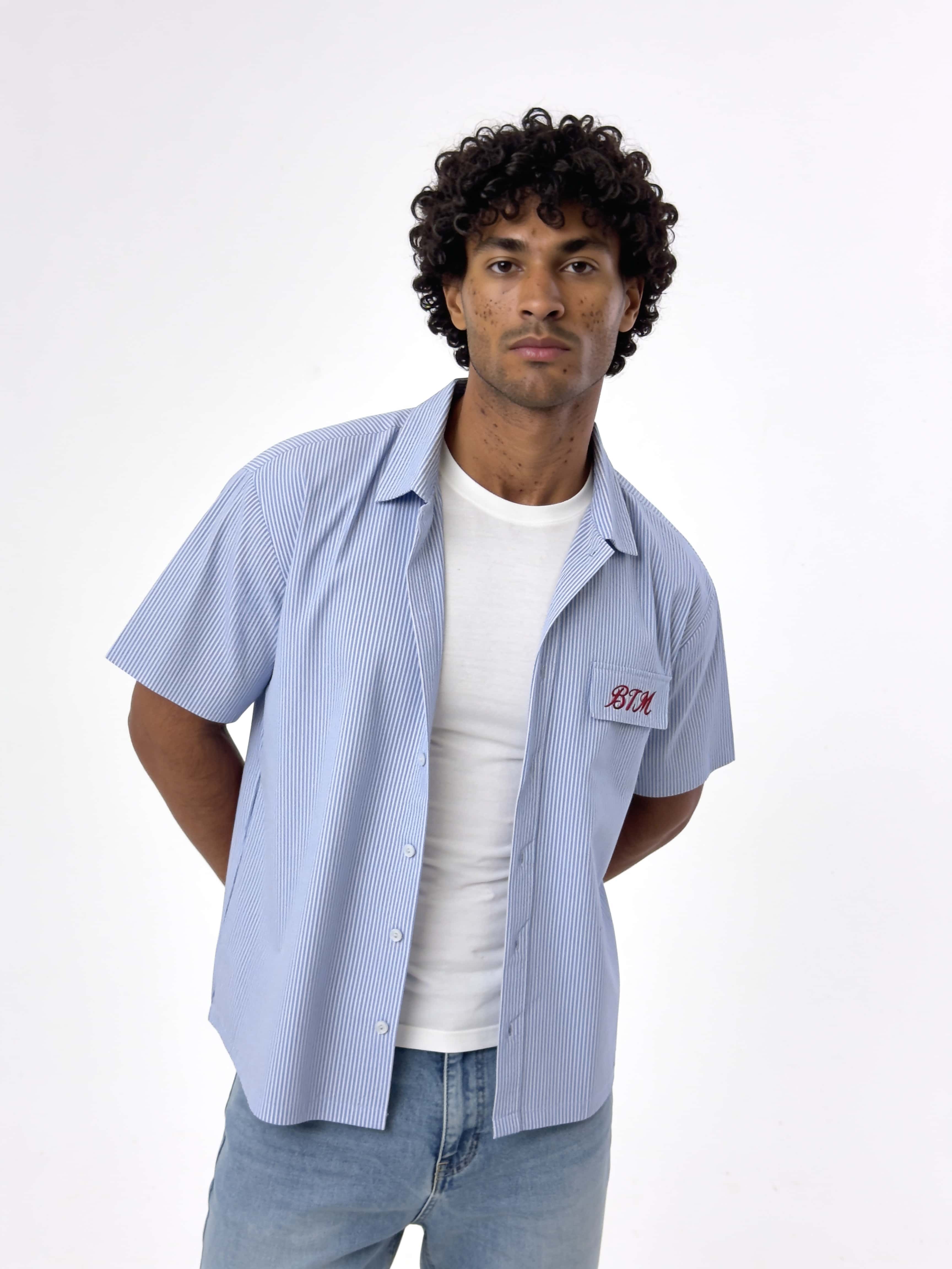 Short sleeve stripe shirt